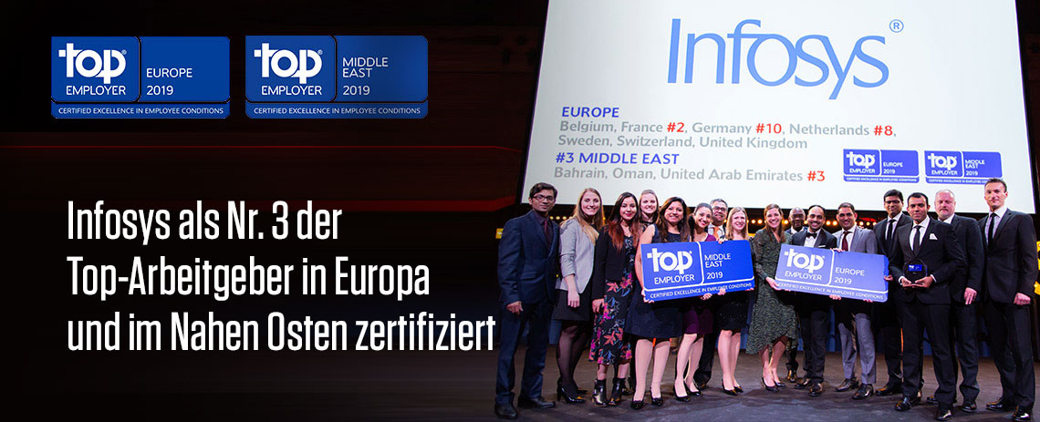 Infosys在欧洲和中东的前三名雇主中得到了认可