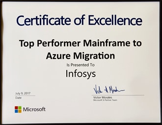 印孚瑟斯获得2017微软平台现代化联盟奖